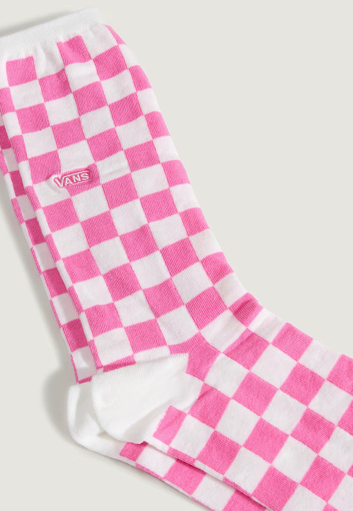 Vans - Ticker Crew Checkerboard/Pink Pizz - Socks | Neutral-Image
