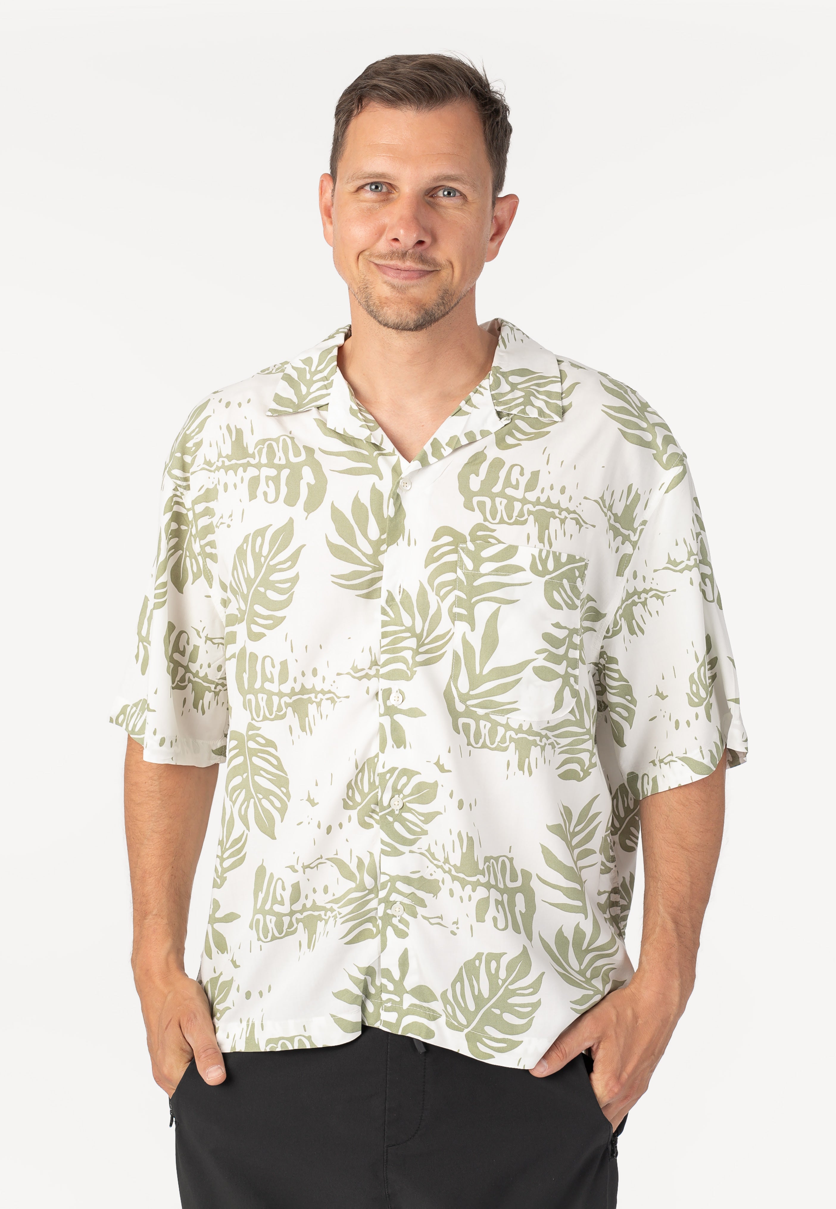 Vans - Van Doren Printed Camp 3 Soft Sage - Shirt | Men-Image