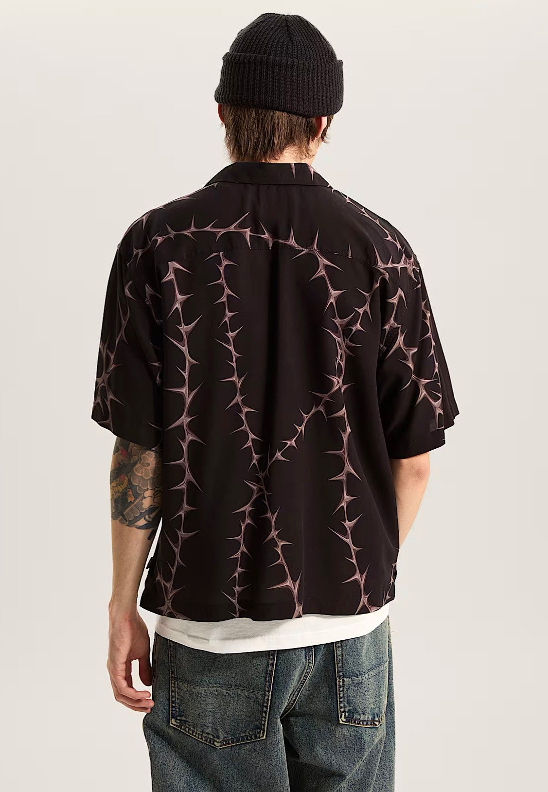 Vans - Van Doren Printed Camp Black - Shirt | Men-Image
