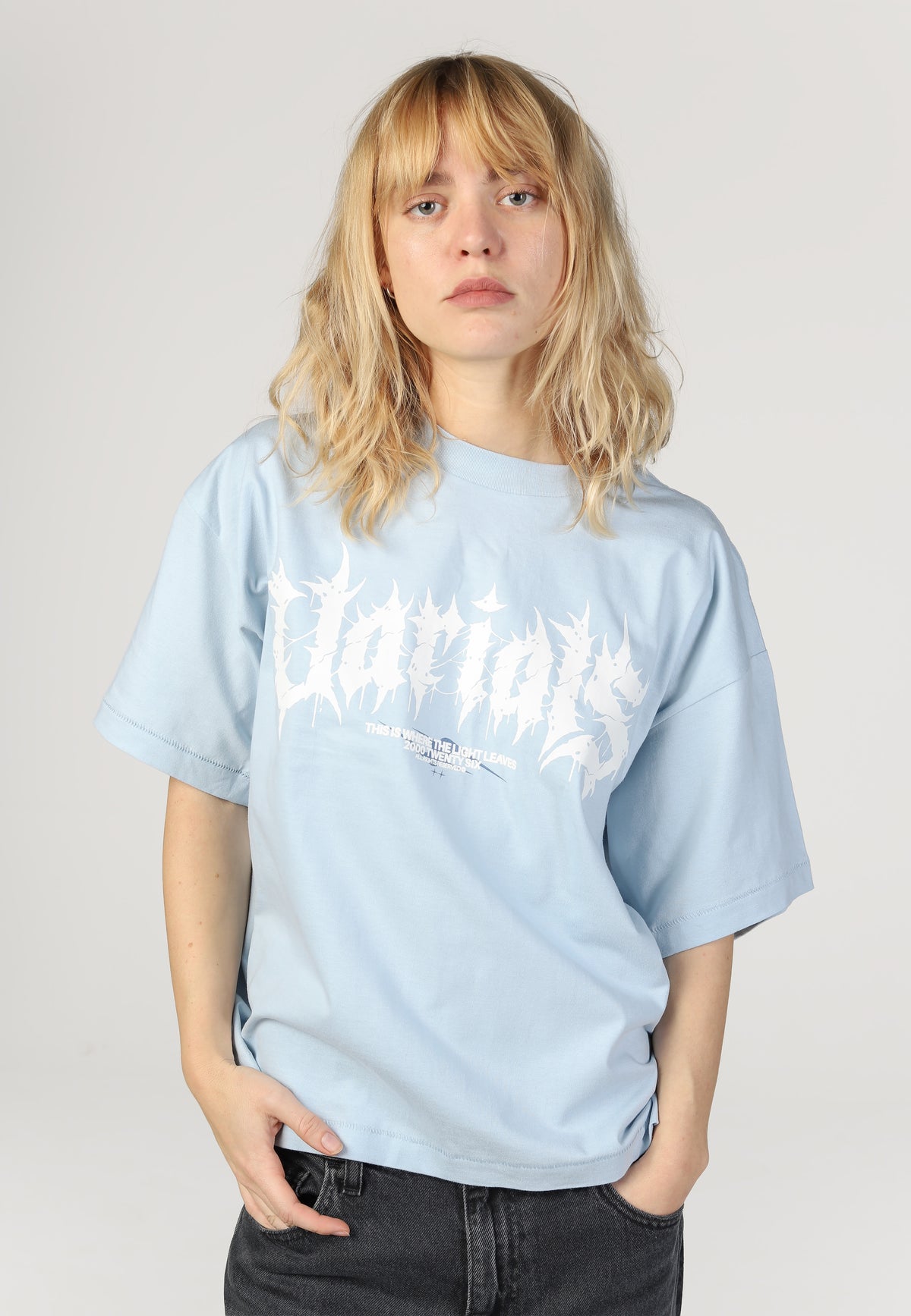 Varials Stacked Light Blue Camiseta | Women-Image
