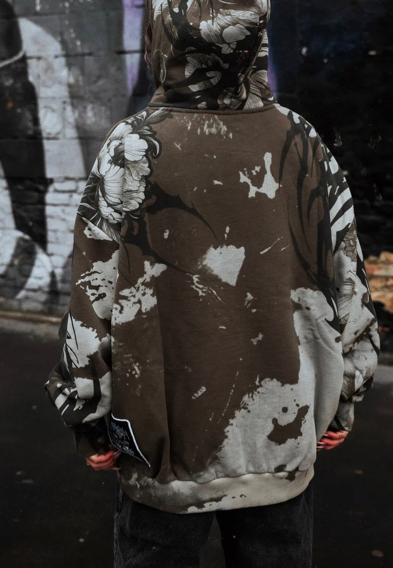 Stay Cold Apparel - Veins Of Velvet Heavy Oversized Grey - Hoodie | Neutral-Image