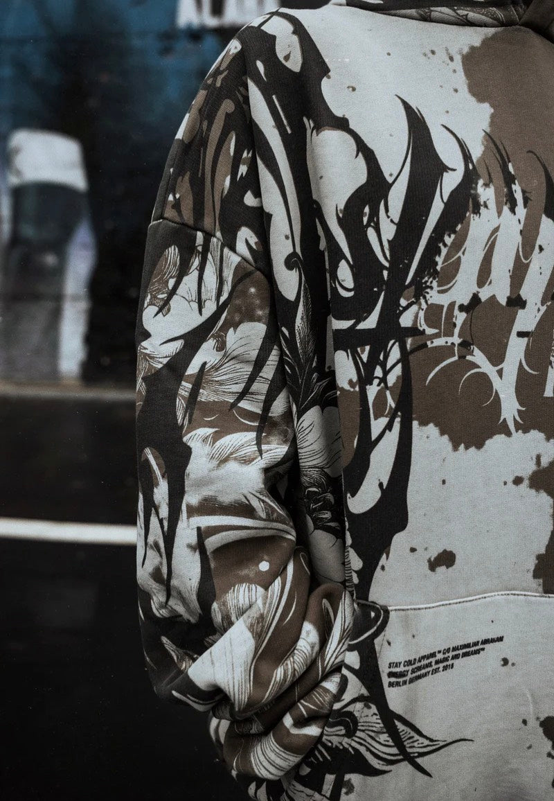 Stay Cold Apparel - Veins Of Velvet Heavy Oversized Grey - Hoodie | Neutral-Image