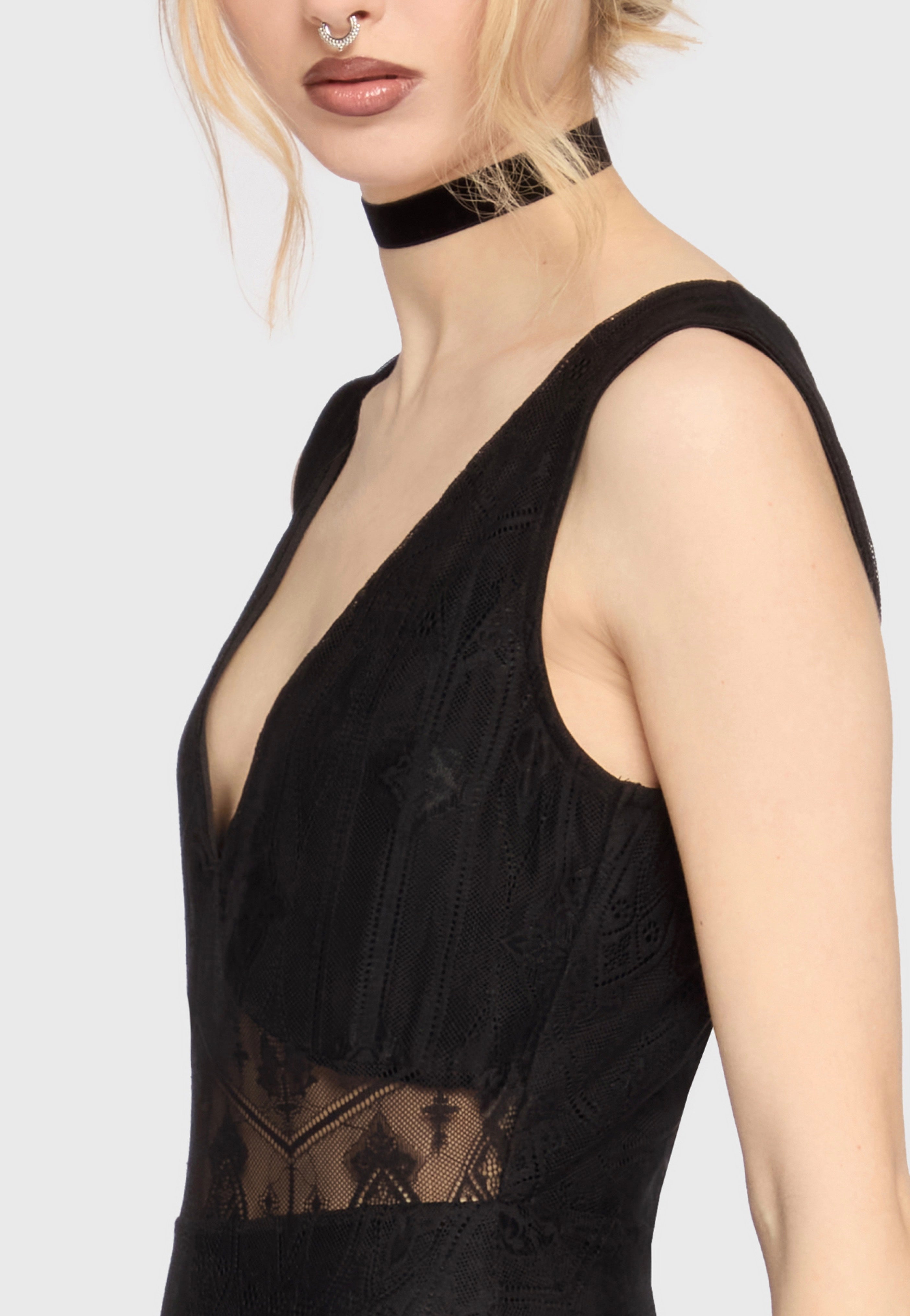 Killstar - Vesper Wraith Midi Black - Dress | Women-Image
