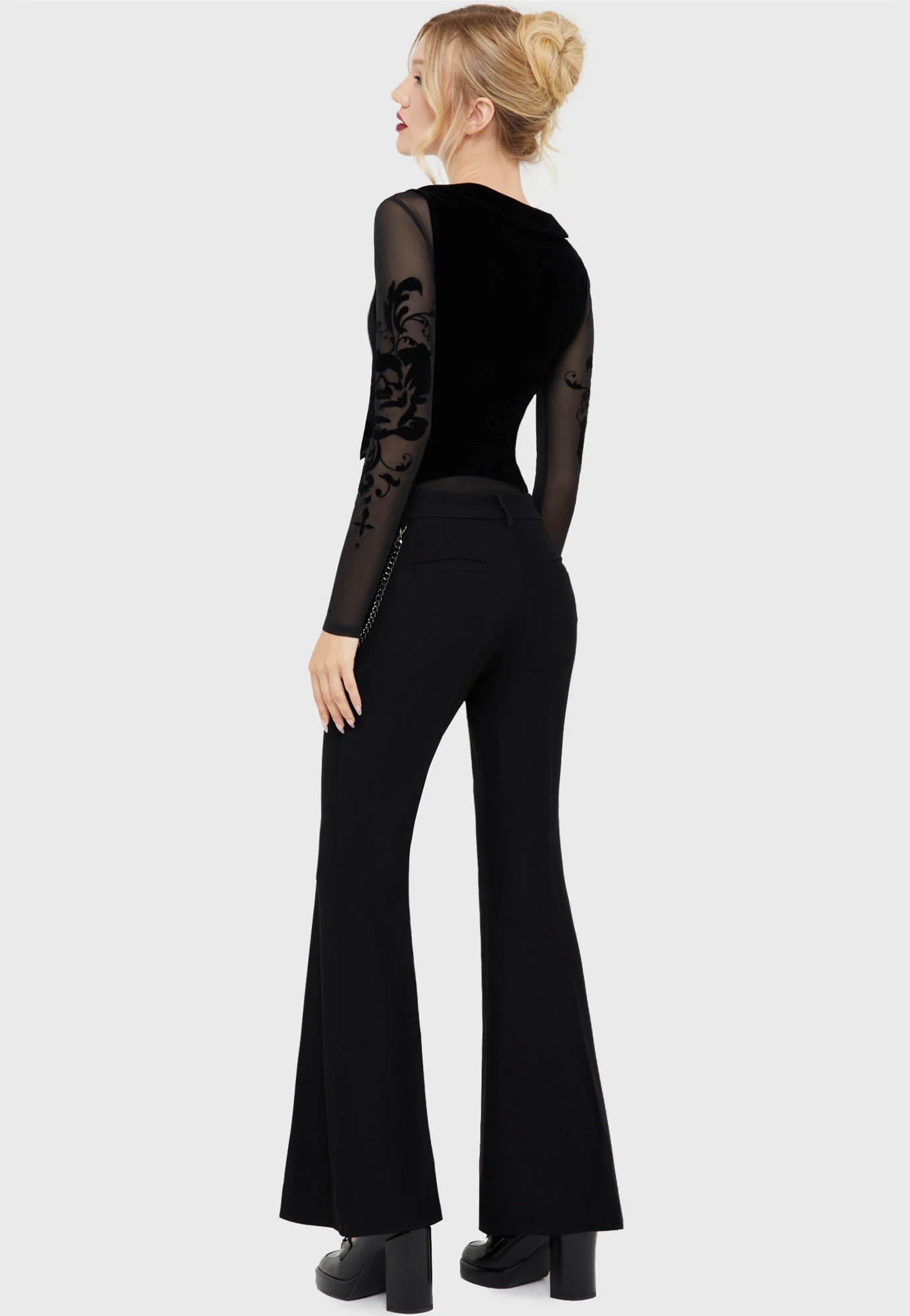 Killstar - Vile Vixen Flares Black - Pants | Women-Image