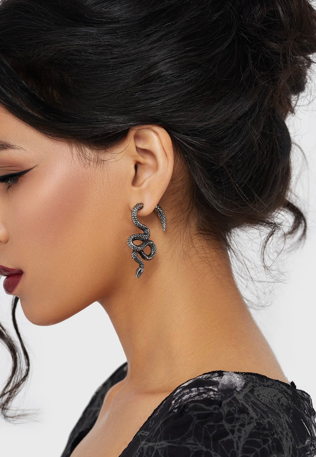 Killstar - Vipere Silver - Earrings | Neutral-Image