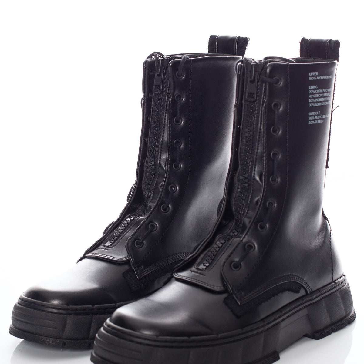 VIRON 黒 レザー ハイカットブーツ 厚底 1992.Black Apple VIRON 黒 レザー ハイカットブーツ 厚底 1992.Black Apple VIRÓN