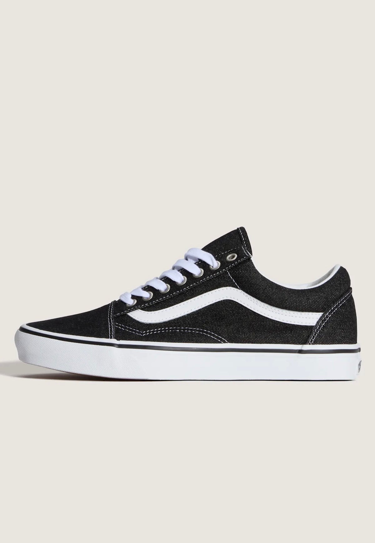 Vans Old Skool Denim Black/True White Shoes | Men-Image