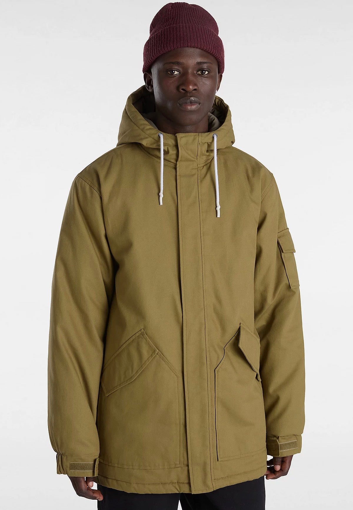 ハンズオブクリエィション　綿麻フードジャケット Hands of creation 伊吹染めコットンリネンウェザーフードブルゾン