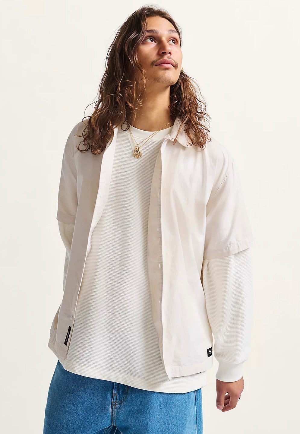 Vans - Kessler Checkerboard Woven White/Marshmallow - Shirt | Men-Image