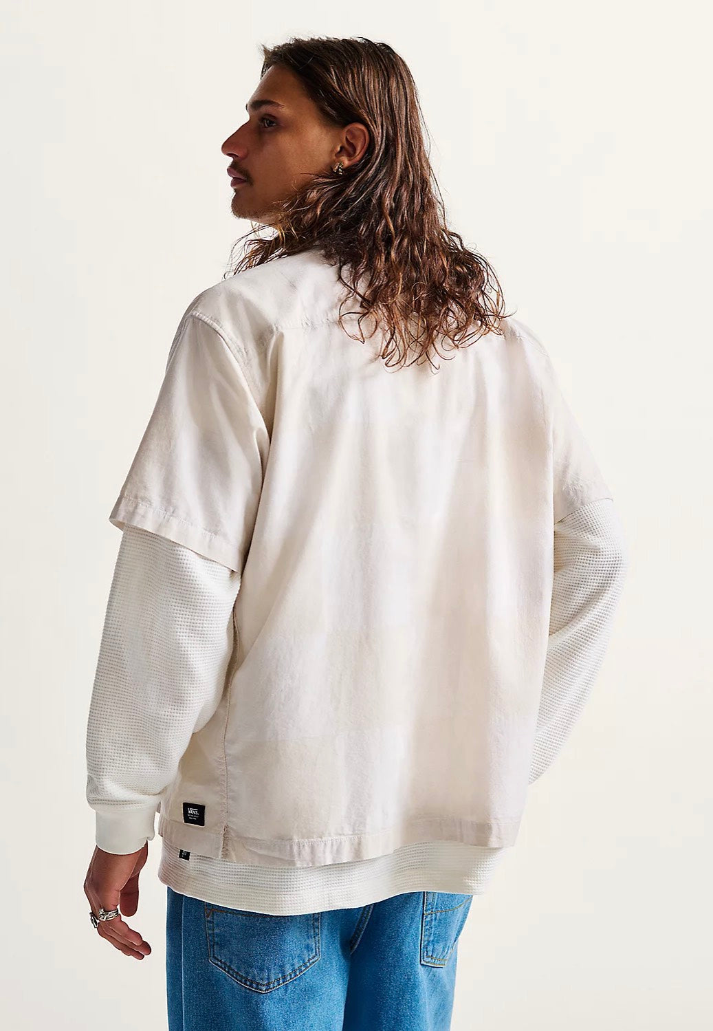 Vans - Kessler Checkerboard Woven White/Marshmallow - Shirt | Men-Image