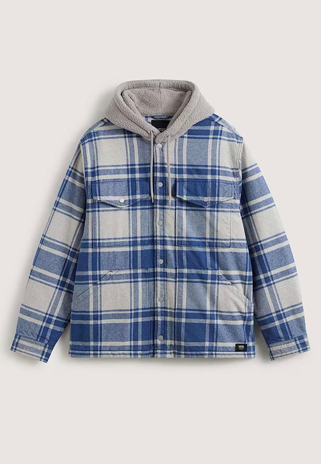Vans - Piedmont Hooded Plaid Oatmeal Heather/True Navy - Jacket | Men-Image