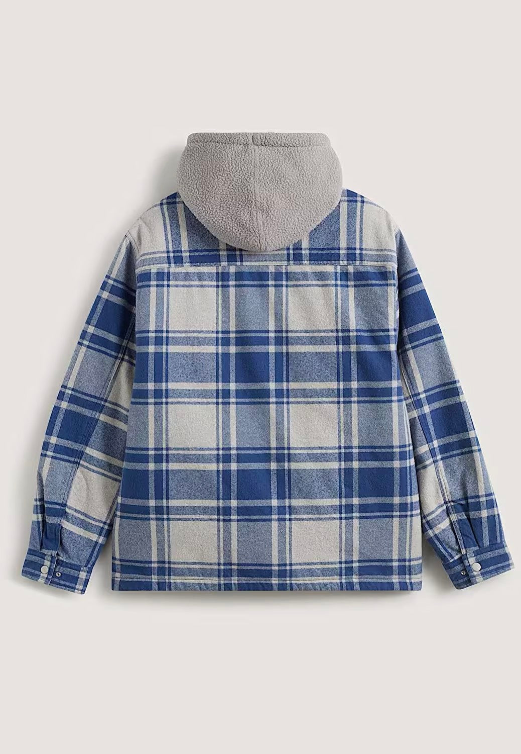 Vans - Piedmont Hooded Plaid Oatmeal Heather/True Navy - Jacket | Men-Image