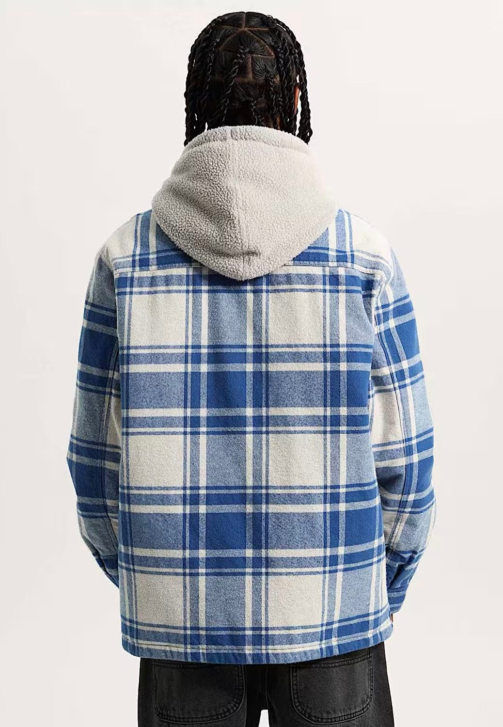 Vans - Piedmont Hooded Plaid Oatmeal Heather/True Navy - Jacket | Men-Image