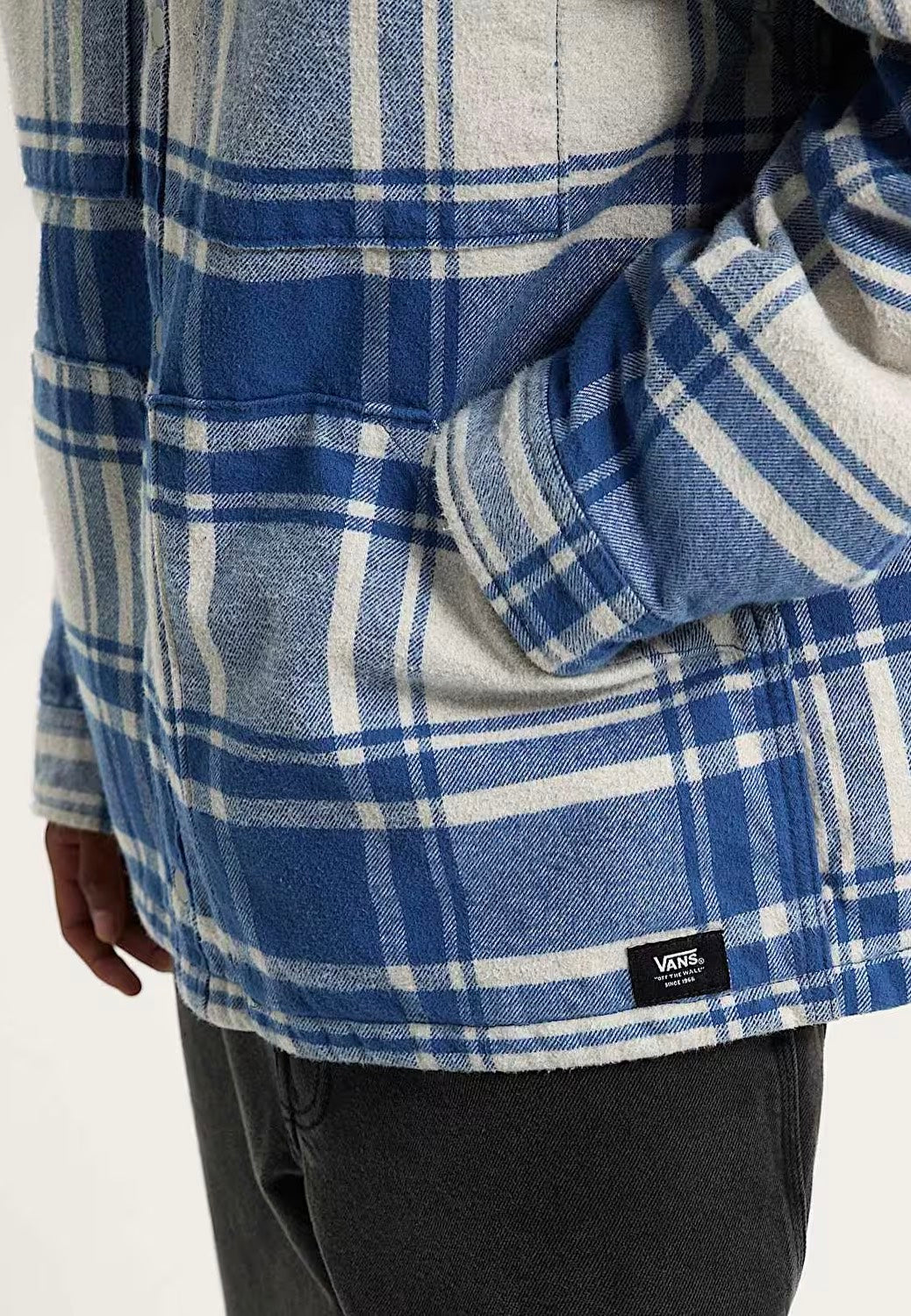 Vans - Piedmont Hooded Plaid Oatmeal Heather/True Navy - Jacket | Men-Image