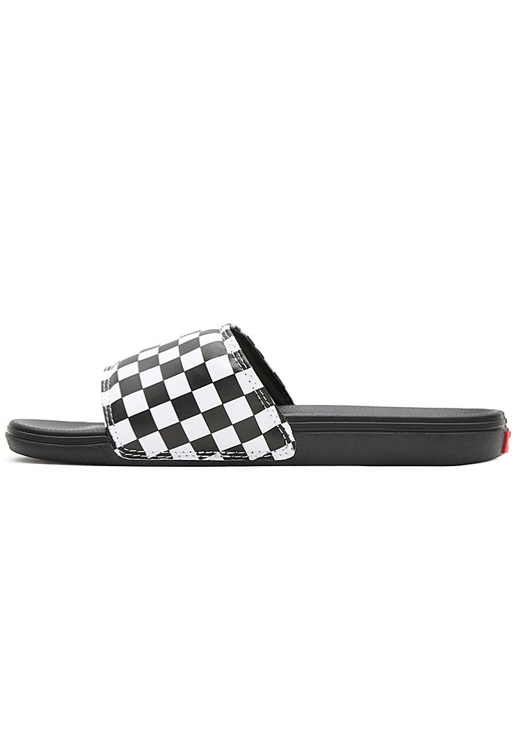 Vans - La Costa Slide On (Checkerboard) True White/Black - Slides | Neutral-Image