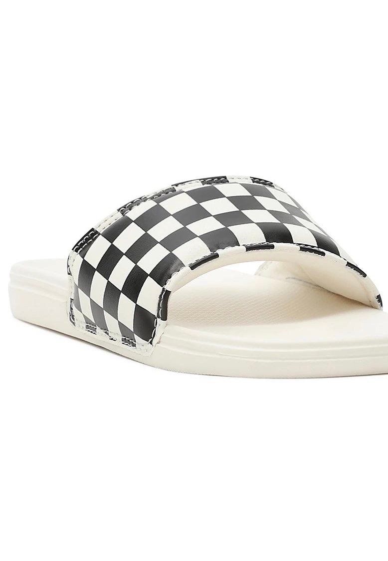 Vans - La Costa Checkerboard Black/Mars - Girl Slides | Women-Image