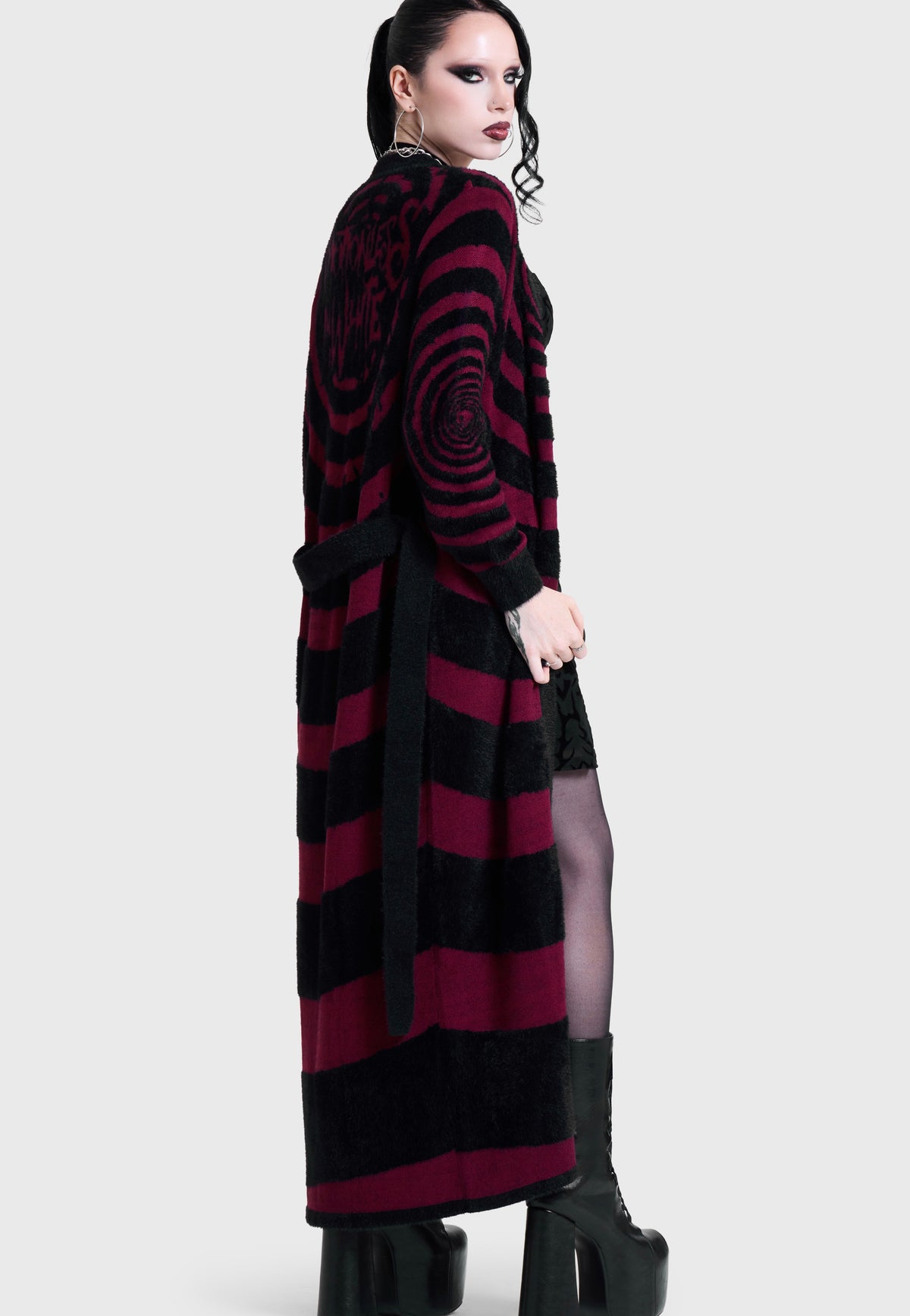 Killstar x Motionless in White Voices Spiral Knit Multi Cardigan | Women-Image