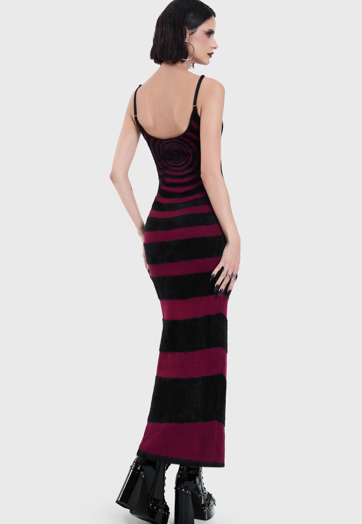 Killstar x Motionless in White Voices Spiral Knit Multi Šaty | Women-Image