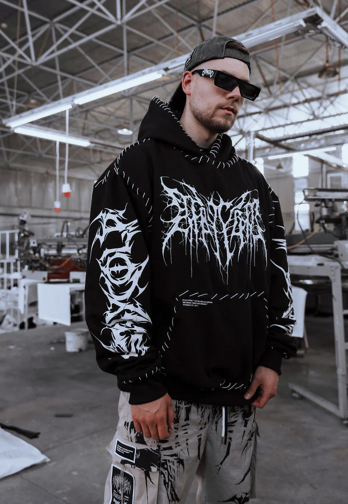 Stay Cold Apparel Void Woven Oversized Black - Hoodie | Impericon