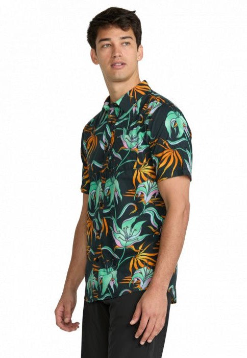 Volcom - Brainmelter Floral Black Green - Shirt | Men-Image