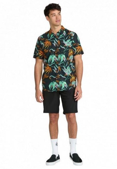 Volcom - Brainmelter Floral Black Green - Shirt | Men-Image