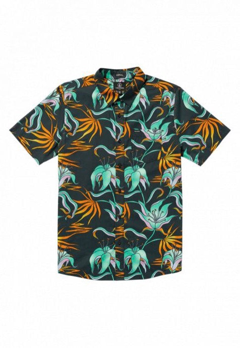 Volcom - Brainmelter Floral Black Green - Shirt | Men-Image