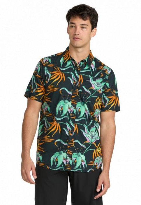 Volcom - Brainmelter Floral Black Green - Shirt | Men-Image
