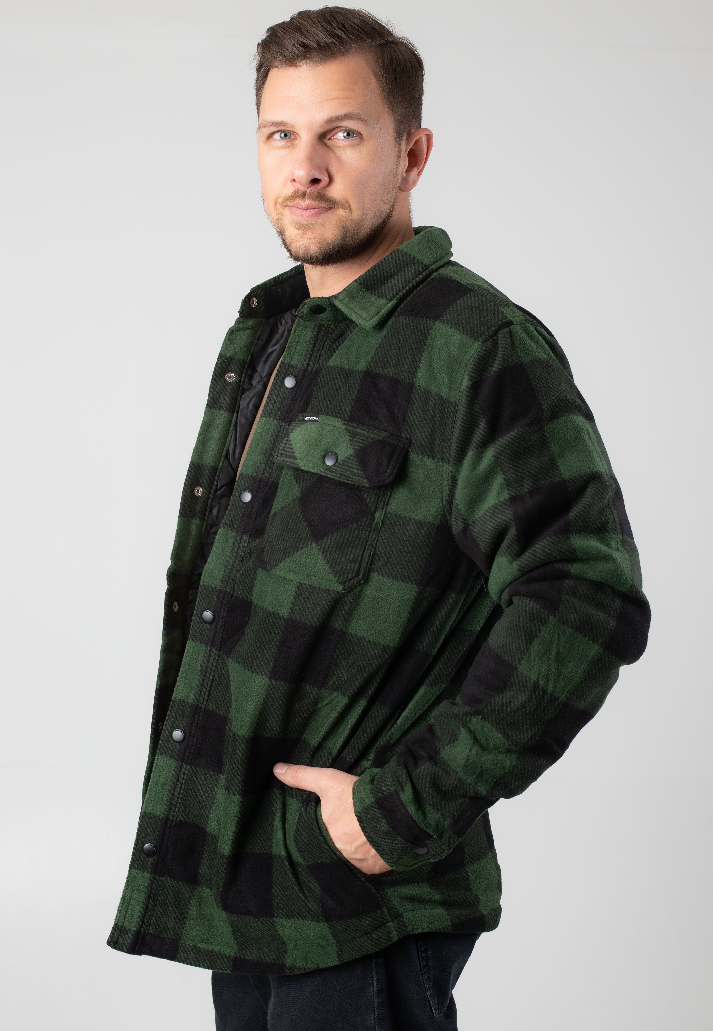 Volcom - Bowered Fleece Dark Pine - Jacket | Men-Image