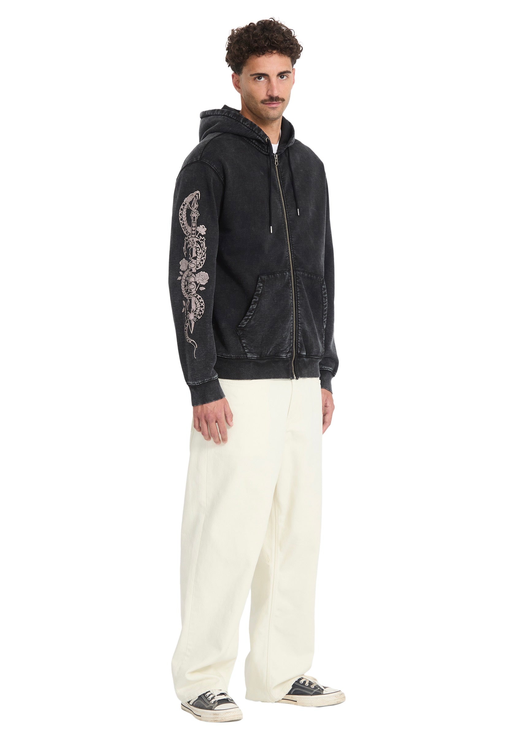 Volcom - Die By The Stone Light Acid Black - Zipper | Men-Image