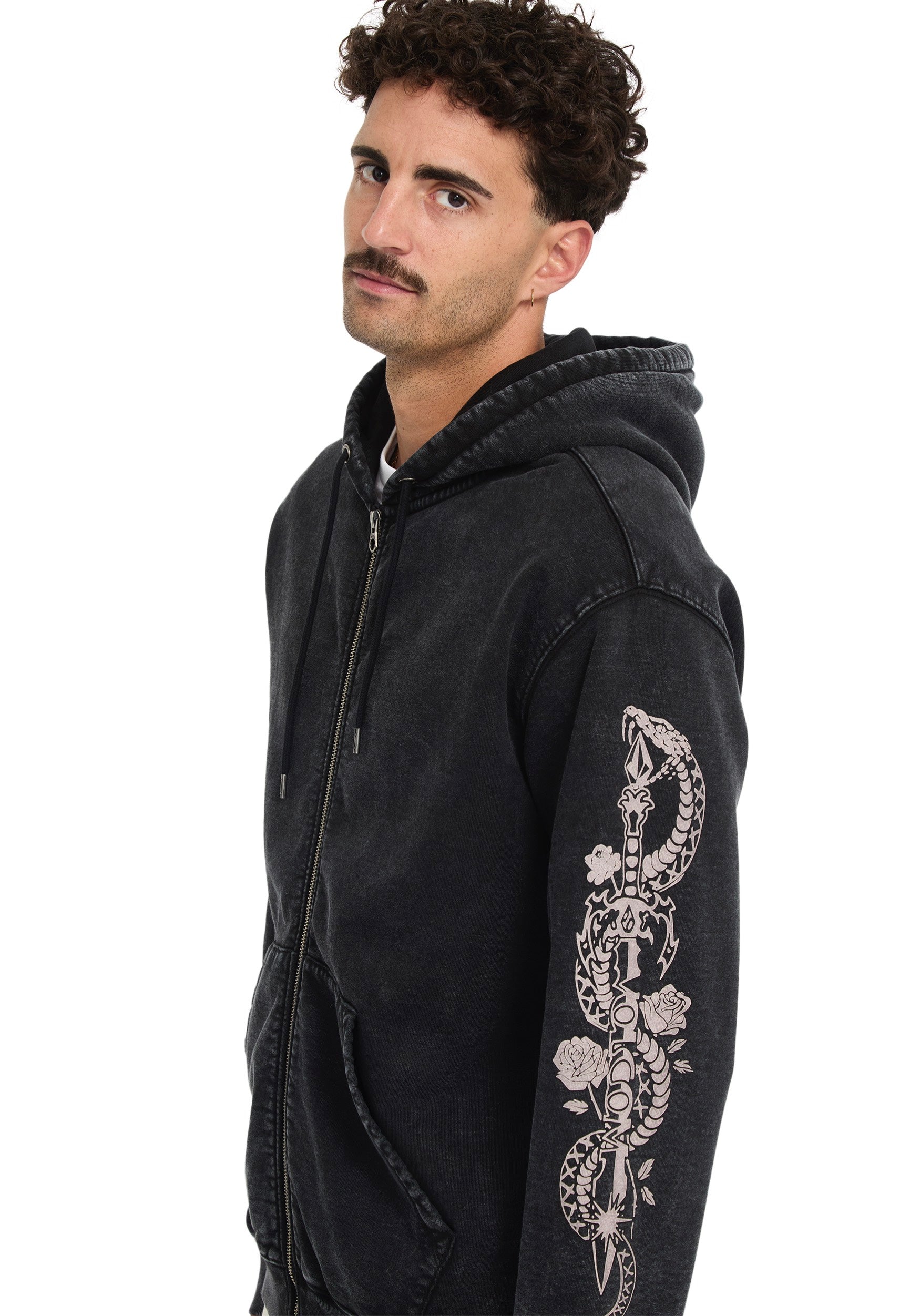 Volcom - Die By The Stone Light Acid Black - Zipper | Men-Image