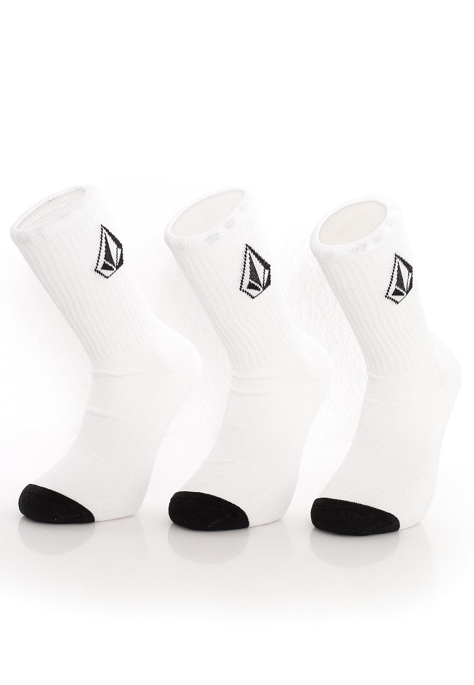 Volcom - Full Stone 3 Pack White - Socks | Neutral-Image