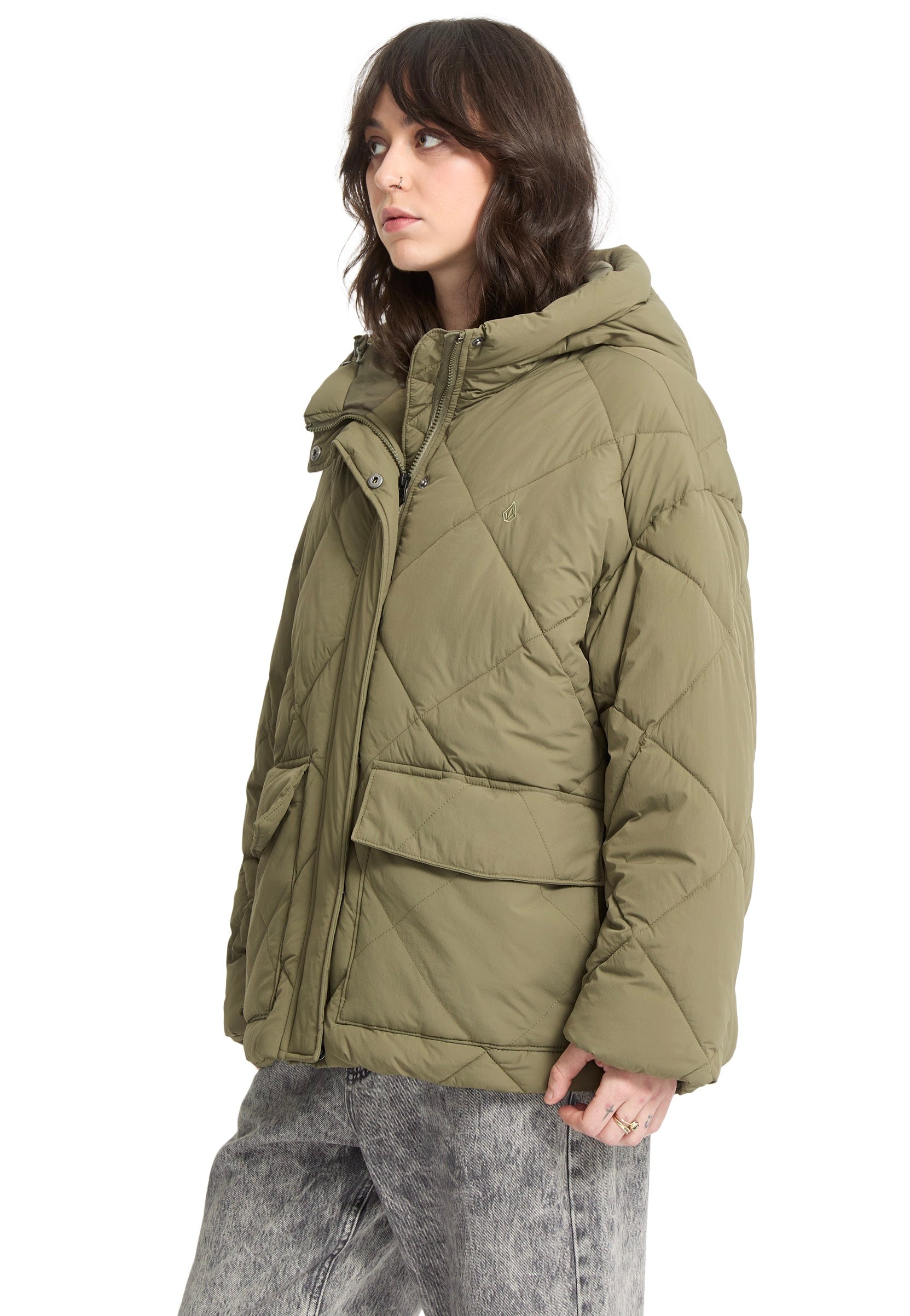 Volcom - Out Of Boxy Puff Wintermoss - Jacket | Women-Image
