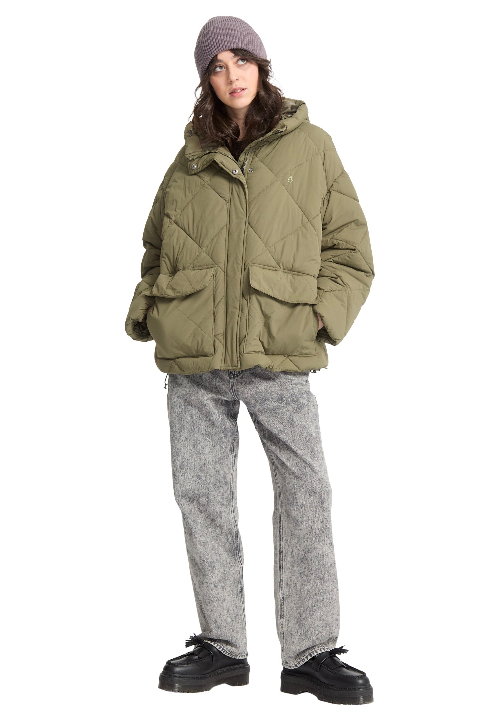 Volcom - Out Of Boxy Puff Wintermoss - Jacket | Women-Image