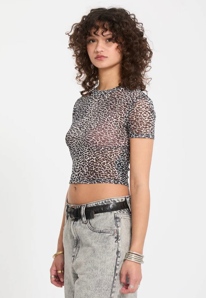 Volcom - Rawly Knit Mesh Black/White - Top | Women-Image