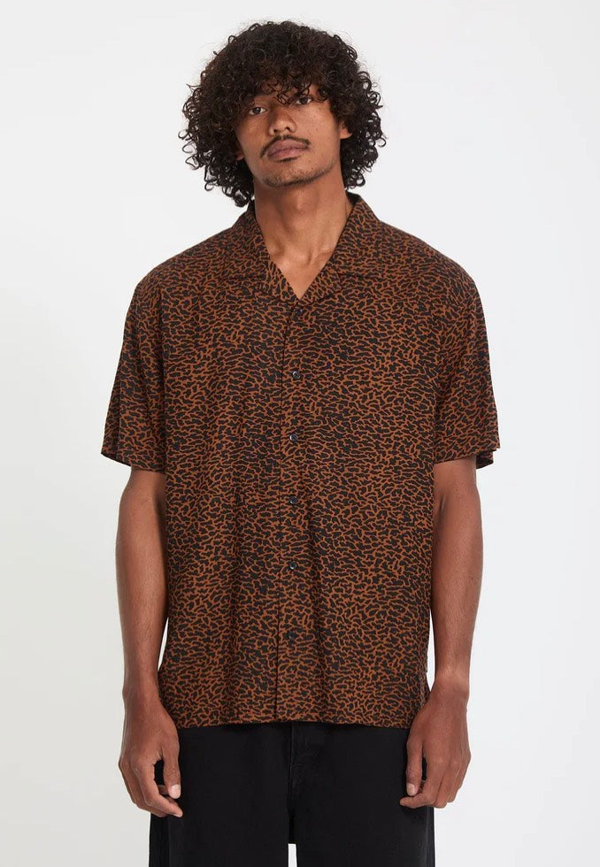 Volcom - Utopias Print Brown Horn - Shirt | Men-Image
