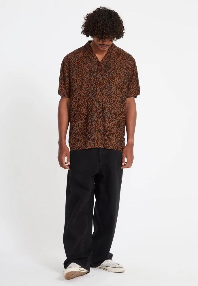 Volcom - Utopias Print Brown Horn - Shirt | Men-Image