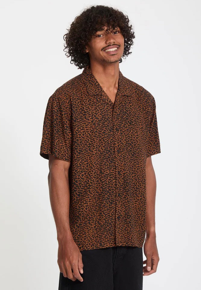 Volcom - Utopias Print Brown Horn - Shirt | Men-Image