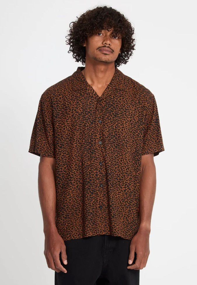 Volcom - Utopias Print Brown Horn - Shirt | Men-Image