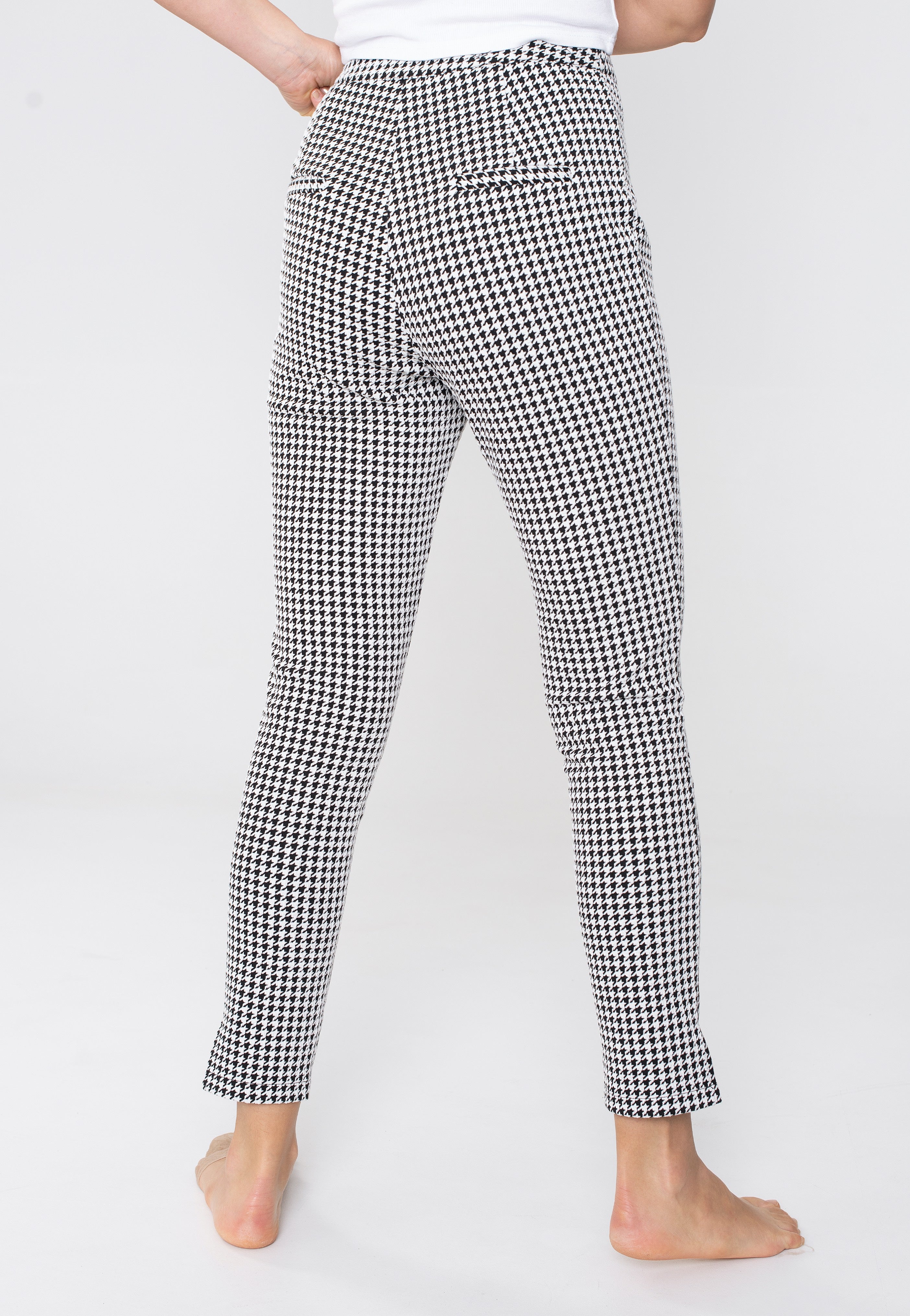 Voodoo Vixen - Houndstooth Cigarette Black/White - Pants | Women-Image