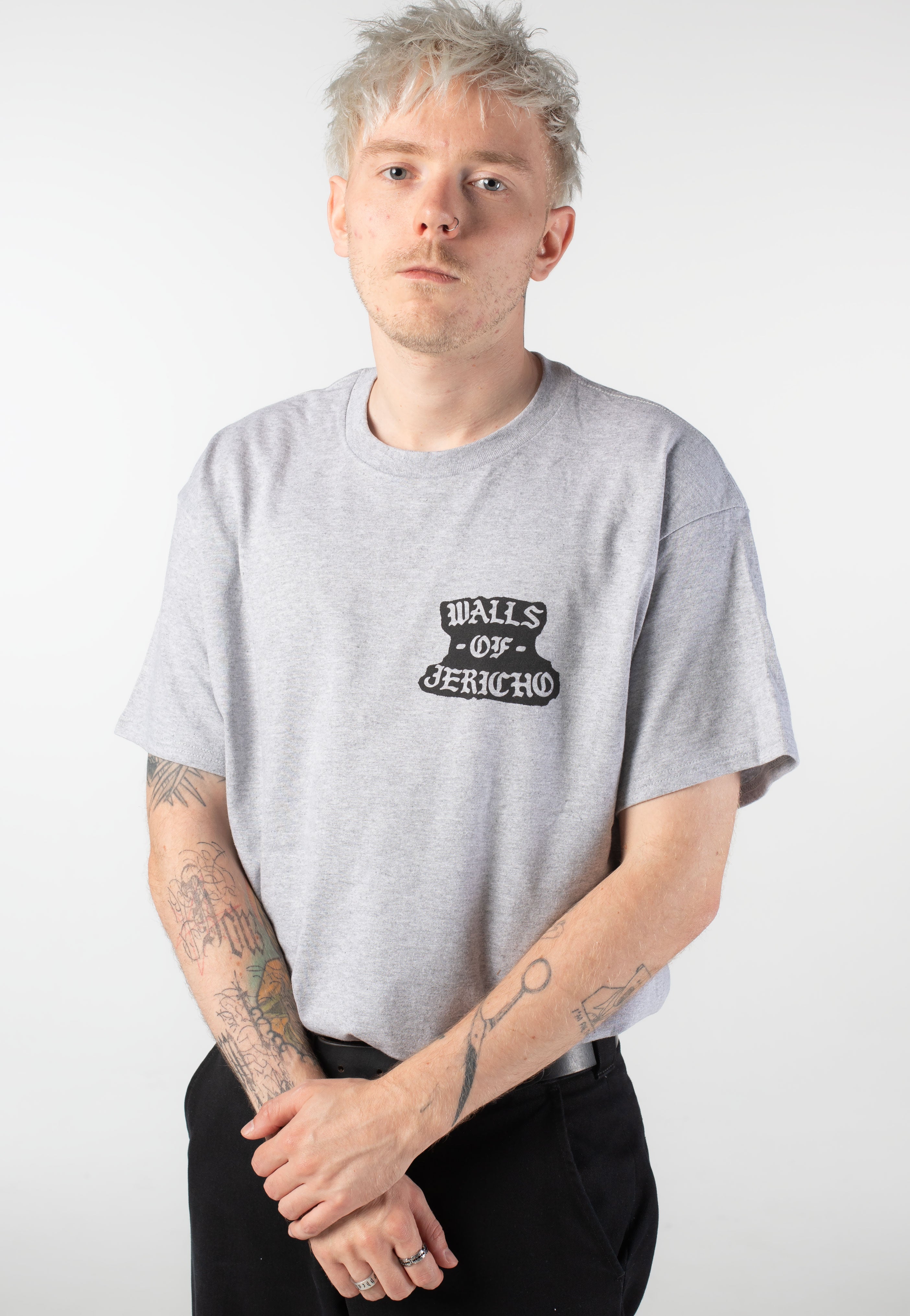 Walls Of Jericho - Front Flip Sportsgrey - T-Shirt | Men-Image