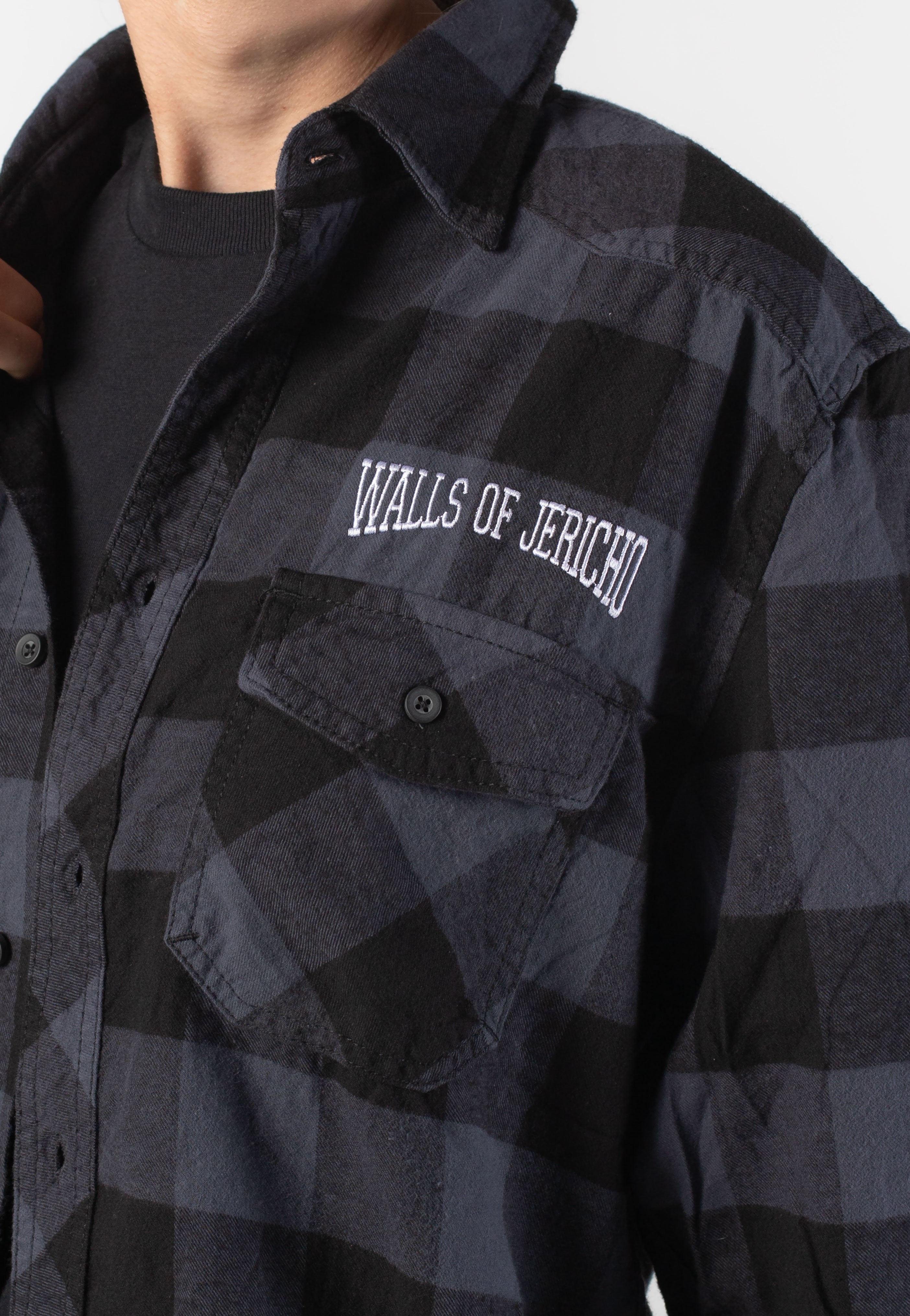 Walls Of Jericho - College Logo Black/ Grey - Flannel | Women-Image