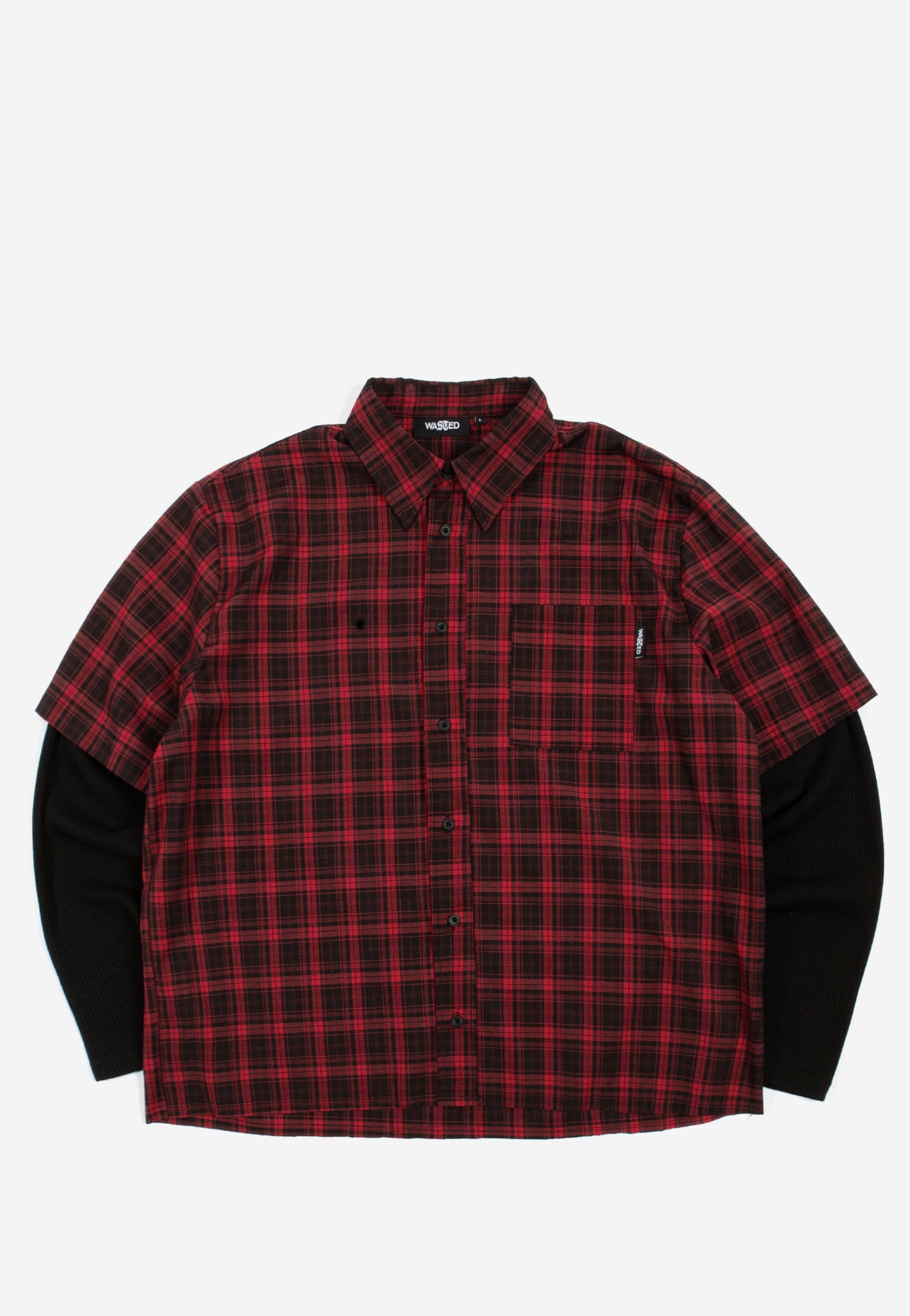 Wasted Paris - Tartan Age Fire Red Black - Shirt | Men-Image