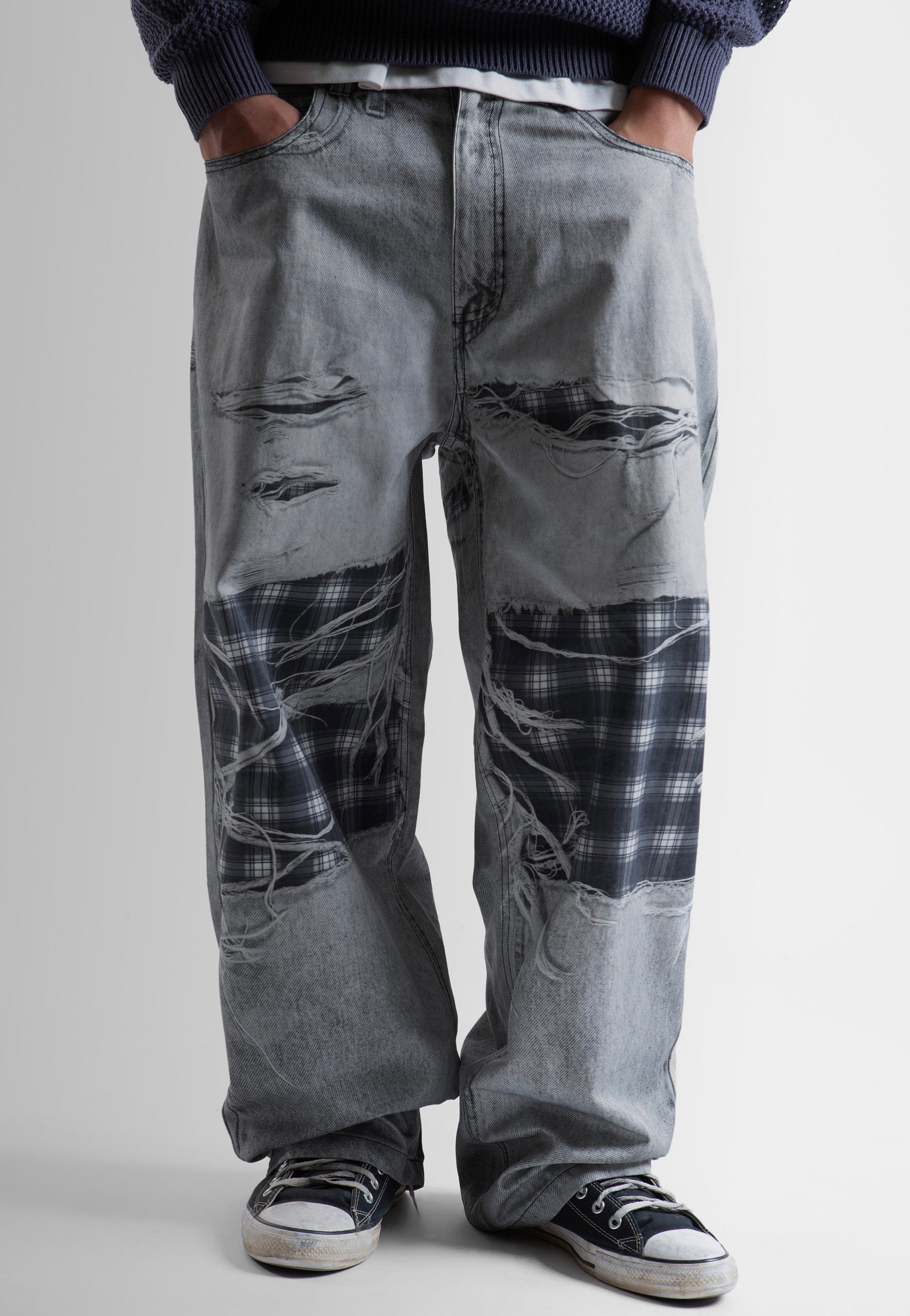 Wasted Paris - Trompe L'Oeil Grant Faded Grey - Jeans | Men-Image
