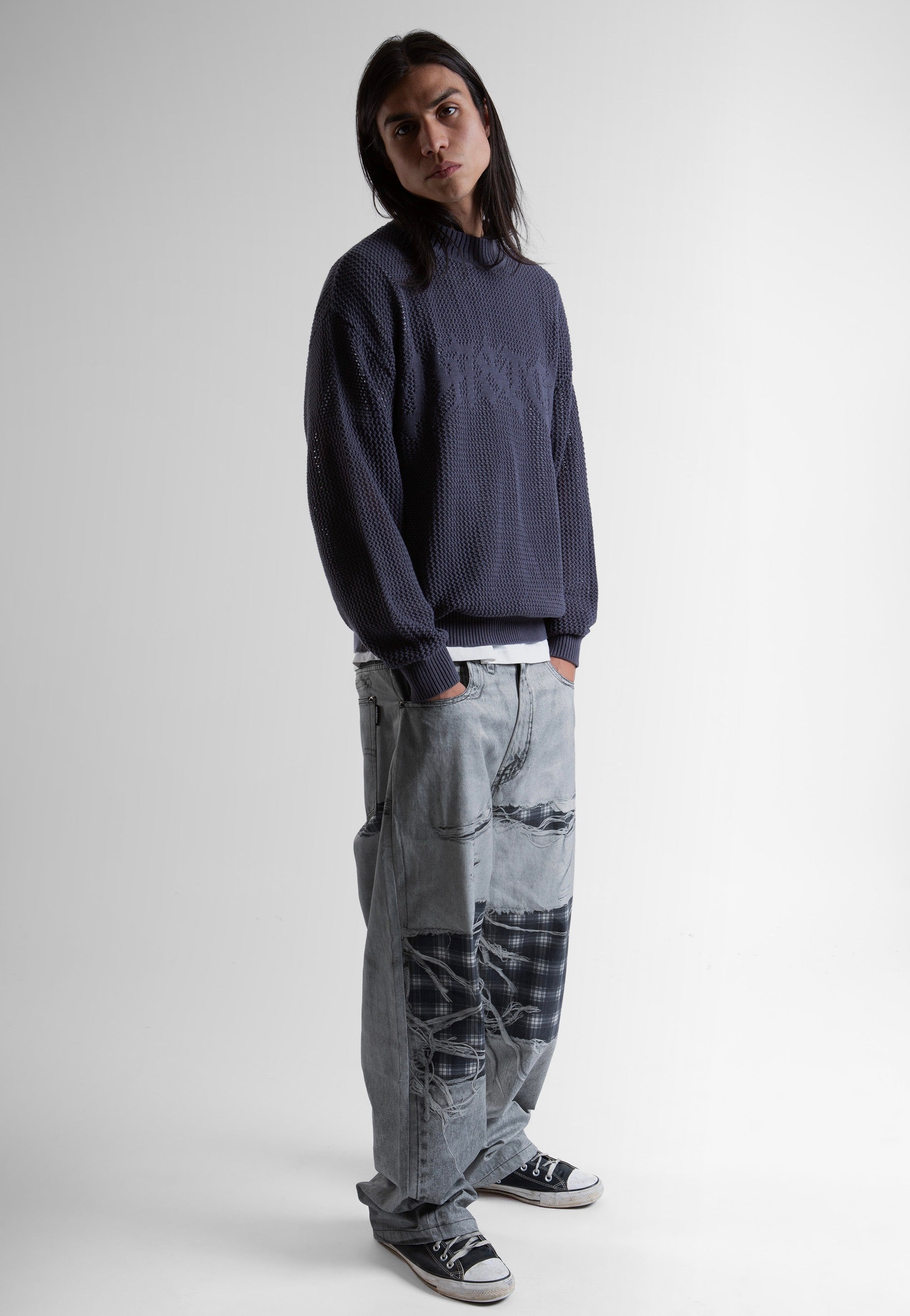 Wasted Paris - Trompe L'Oeil Grant Faded Grey - Jeans | Men-Image