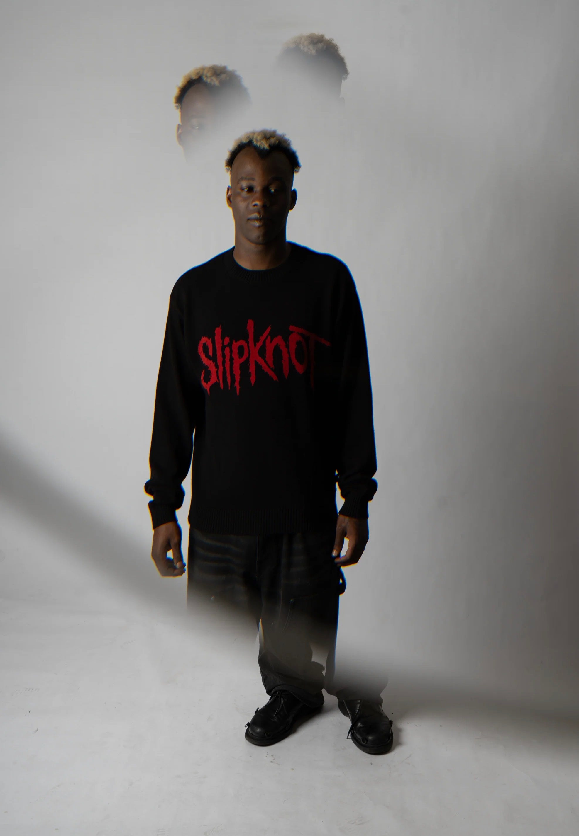 Welcome x Slipknot - Slipknot Overprint Knit Black/Red - Pullover | Men-Image