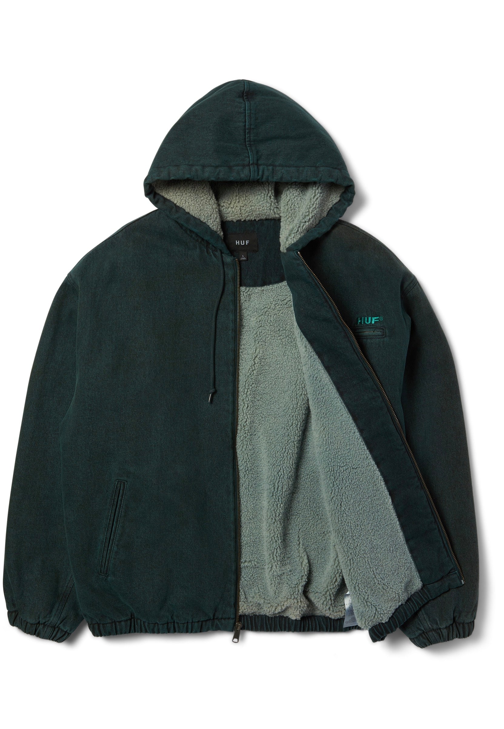 HUF - What A Jungle Denim Work Evergreen - Jacket | Men-Image