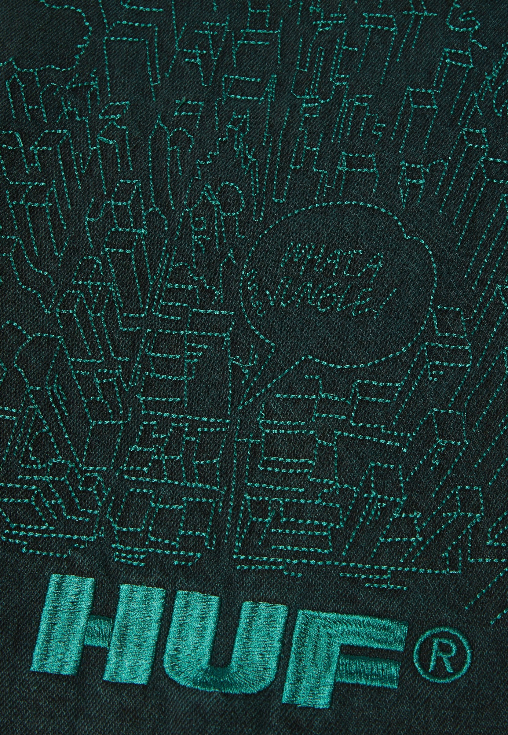 HUF - What A Jungle Denim Work Evergreen - Jacket | Men-Image