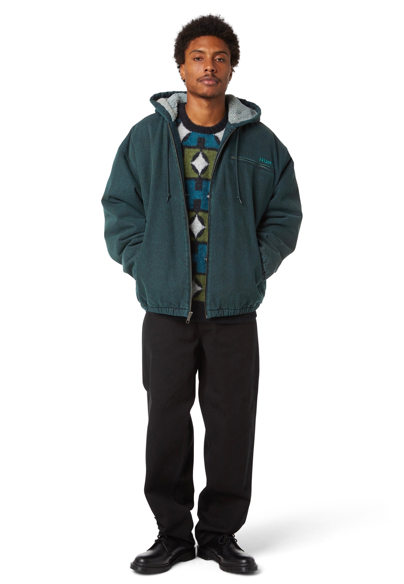 HUF - What A Jungle Denim Work Evergreen - Jacket | Impericon