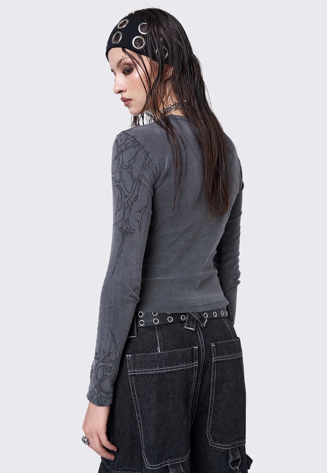 Minga London - Wildborn Washed Top Grey - Top | Women-Image