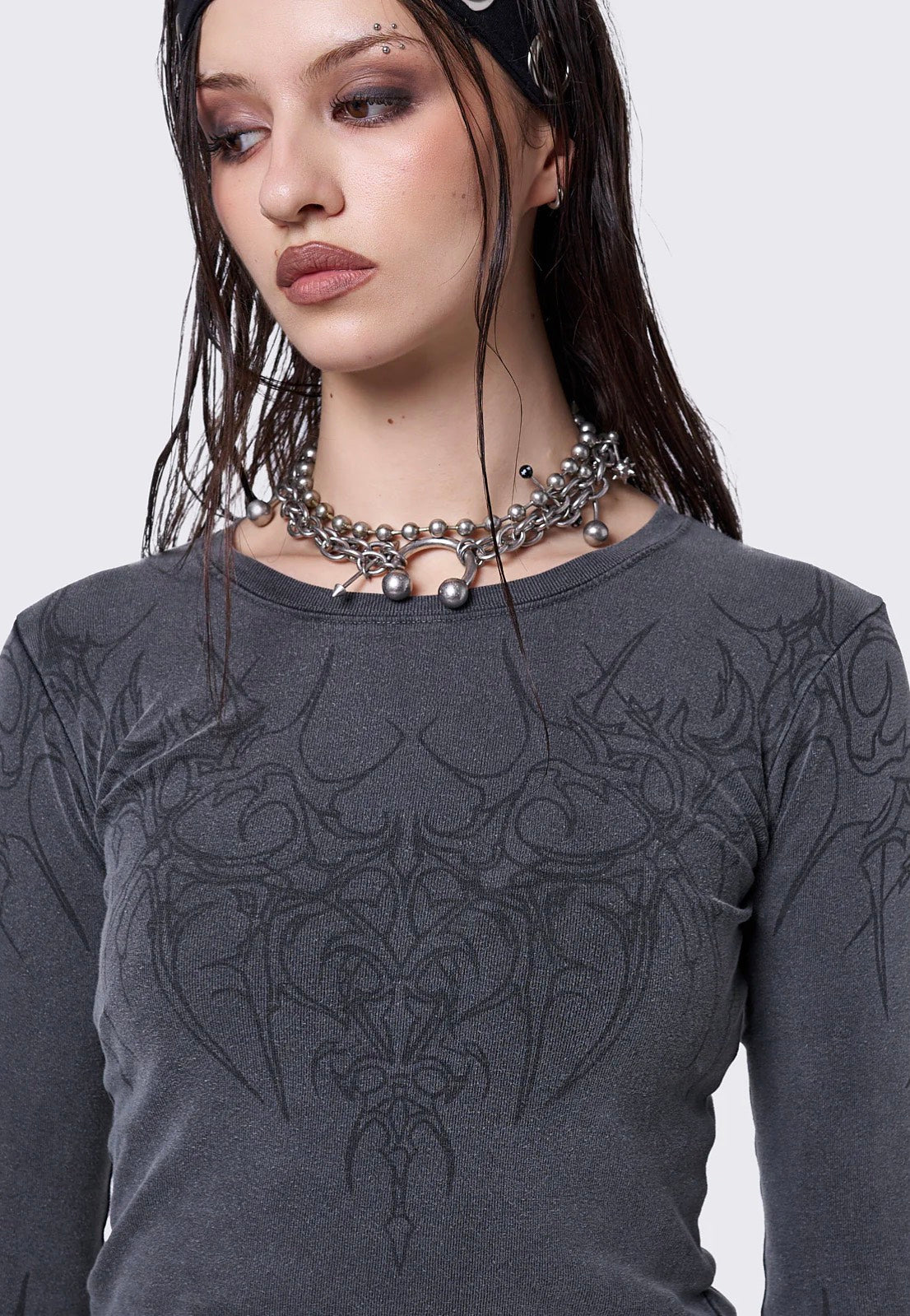 Minga London - Wildborn Washed Top Grey - Top | Women-Image